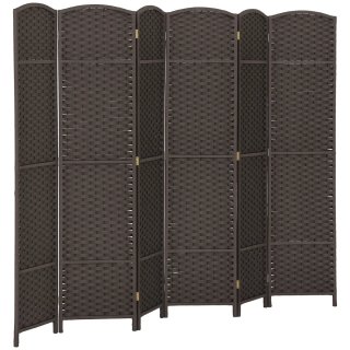 Biombo Separador 6 Paneles Ratán
