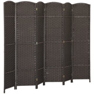 Biombo Separador 6 Paneles Ratán