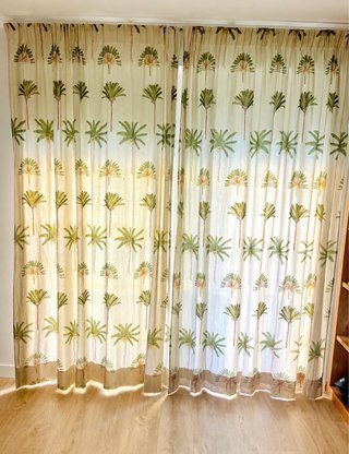 Cortinas El Corte Inglés Beige y Verde