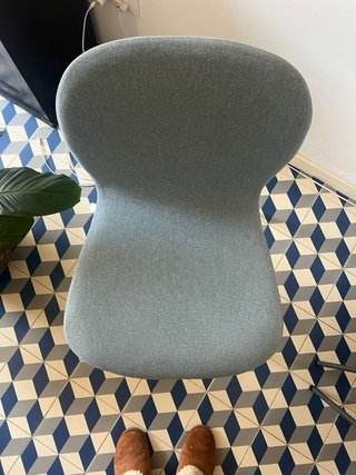 Silla IKEA Azul y Blanco