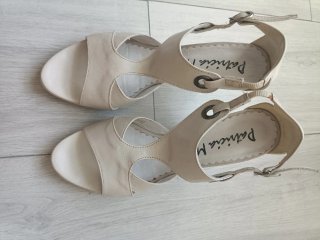 Sandalias Patricia Miller Beige Tacon