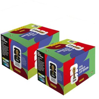 Cromos Panini world, 2 cajas de 50 unidades