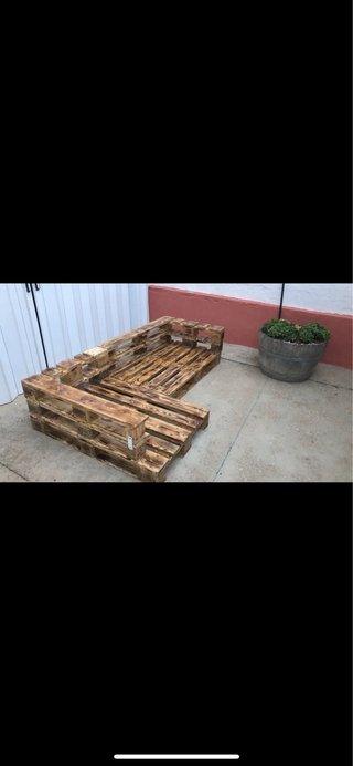 Sofá Palets Terraza Exterior Madera mesa y sillla