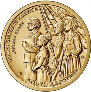 Moneda Dólar Septima Clark South Carolina