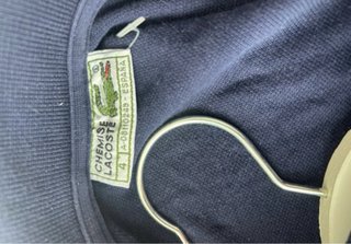 Polo Lacoste Crop Azul