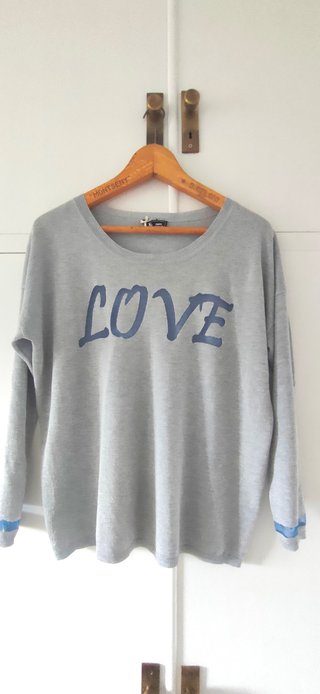 Jersey Sinéquanone LOVE gris-azul