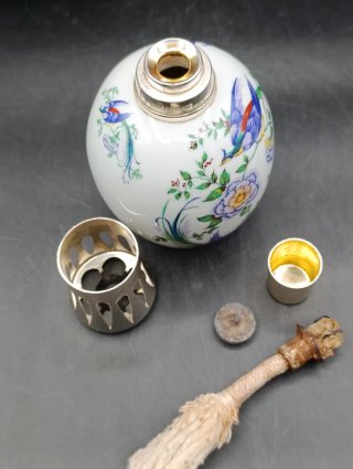 Lámpara Berger Limoges Porcelana y Metal