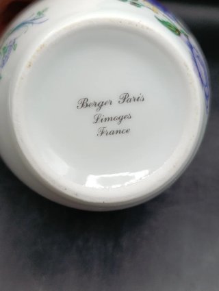 Lámpara Berger Limoges Porcelana y Metal