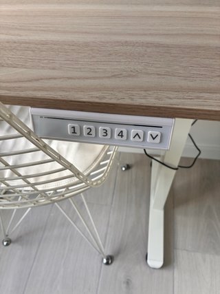 Escritorio Elevable Eléctrico Nogal Claro