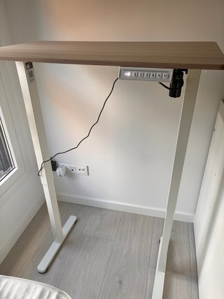 Escritorio Elevable Eléctrico Nogal Claro