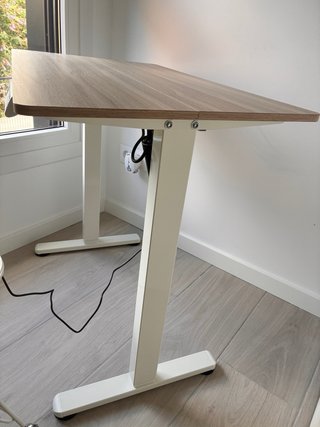 Escritorio Elevable Eléctrico Nogal Claro