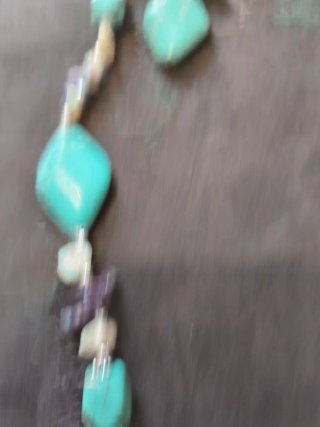 Collana perle naturali turchesi e ametista