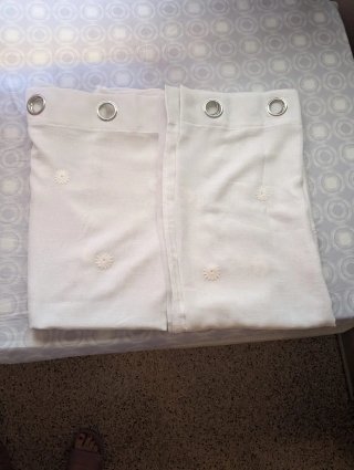 Cortinas blancas 1.50m ancho x 2.62m largo