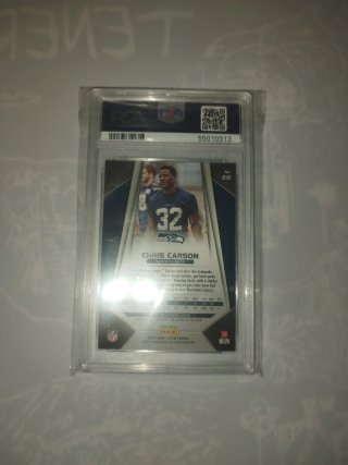 2017 Panini Prizm Chris Carson PSA 7