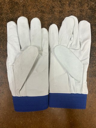 12 paia Guanti da lavoro palmo in pelle Tg. 10