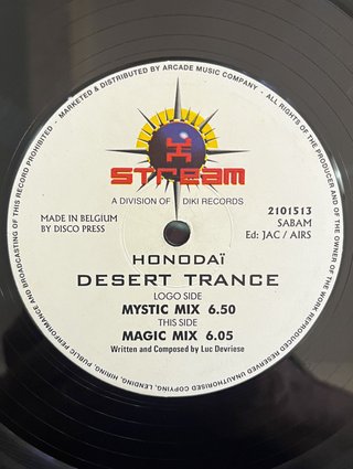 Honodai "Desert Trance" disco vinile techno trance