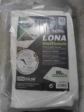 Lona Multiusos  6x10m Blanca