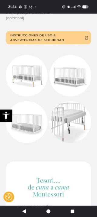 Cuna evolutiva 60x140 tesori