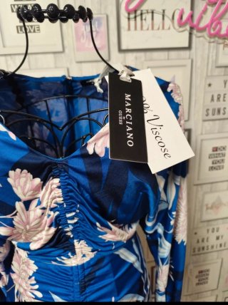 Vestido Guess Marciano Estampado Azul Talla xxs