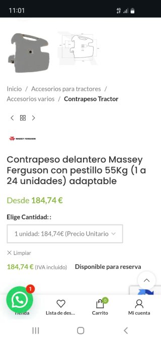 CONTRAPESOS TRACTOR MASSEY FERGUSON
