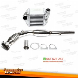 INTERCOOLER + DOWNPIPE PARA AUDI SEAT VW SKODA CO