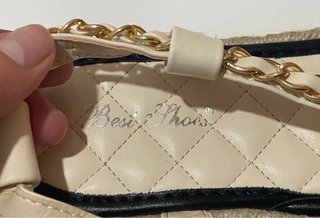 Sandalias T-Strap Alpargata Cadena Beige 38
