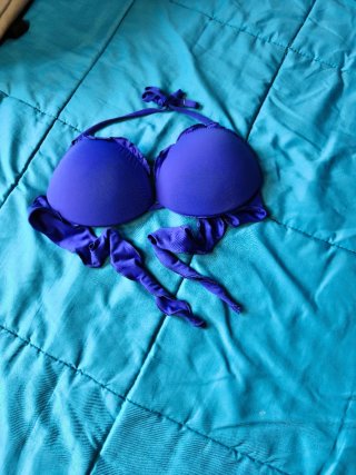 Top Bikini Calzedonia Azul Push Up Talla 90
