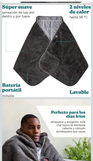 Chal Mantón Calentado Homedics Cosy Cordless