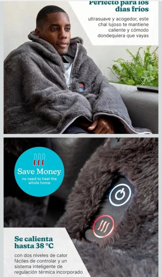 Chal Mantón Calentado Homedics Cosy Cordless