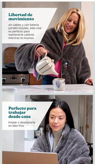 Chal Mantón Calentado Homedics Cosy Cordless