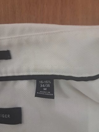 Camisa Tommy Hilfiger Blanca Manga Larga