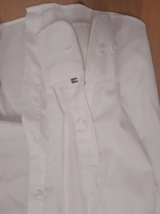 Camisa Tommy Hilfiger Blanca Manga Larga