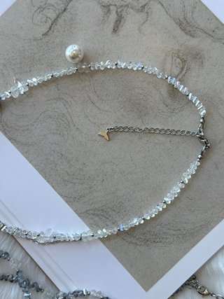 Collar de aventurina, cuarzo y cristal