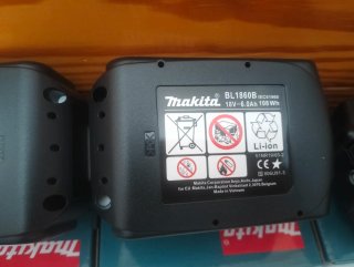3 Baterias 18V 6Ah para Makita LXT Tipo BL1860B