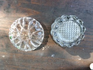 Svuotatasche 3 pezzi  cristallo vintage