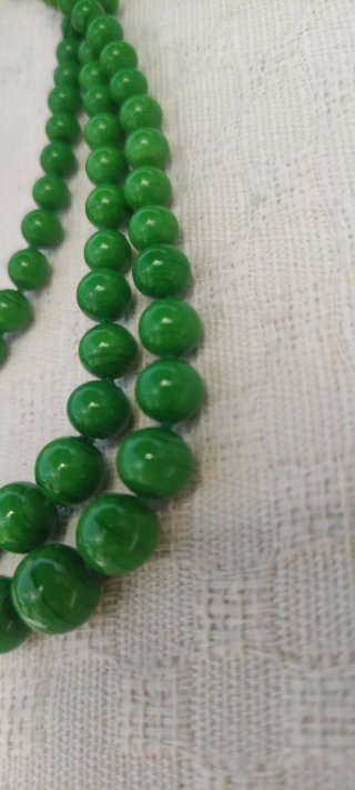 Collar Perlas Mallorca Verde y Plata
