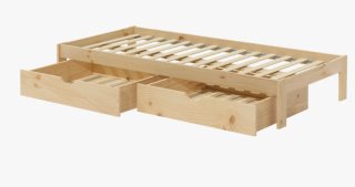 Cama 105cm madera con 2 cajones