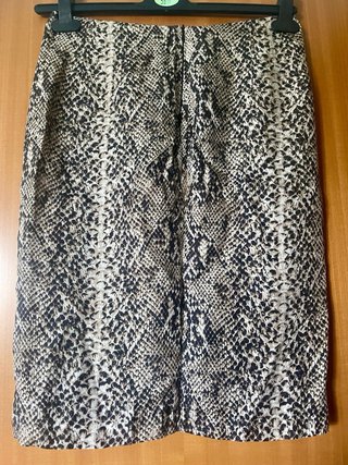 Gonna tubino Zara pitonata satin