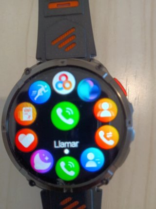 Reloj Inteligente Negro y Naranja