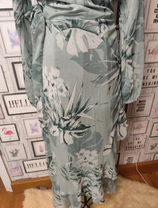 Vestido Guess floral verde y blanco