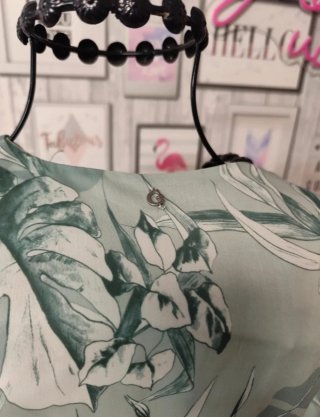 Vestido Guess floral verde y blanco