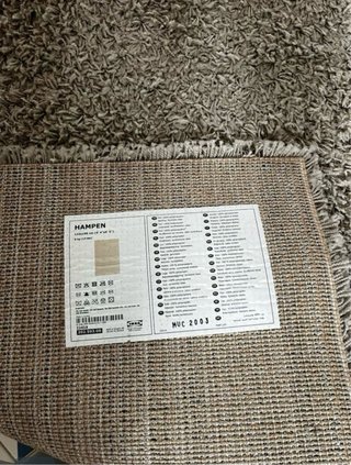 Alfombra IKEA Hampen Hueso 133x195cm