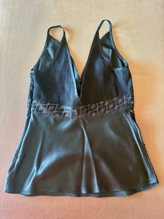 Top seda negro Talla M
