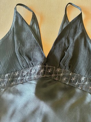 Top seda negro Talla M
