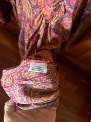 Vestido seda estampado paisley talla única By Maat