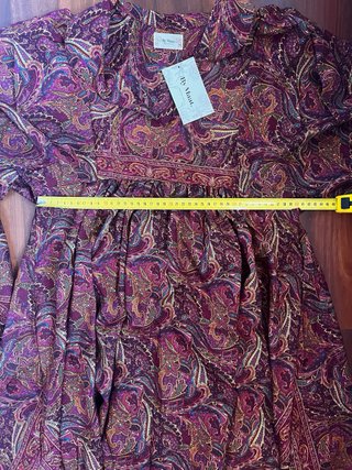 Vestido seda estampado paisley talla única By Maat