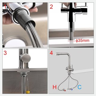 Ibergrif grifo cocina 3 vías M22109A