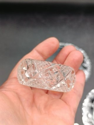 Salero y pimentero de cristal tallado
