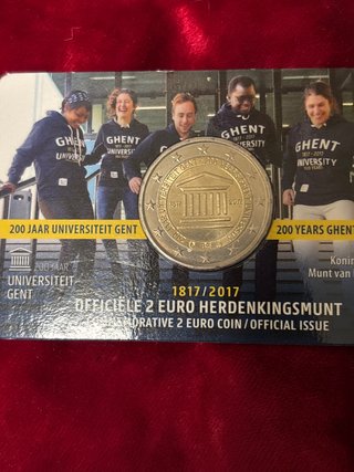 Moneda 2€ Bélgica 2017 Universidad Gante