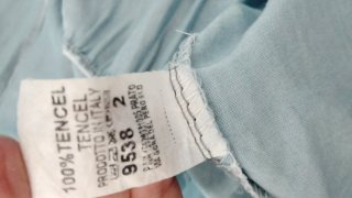 Falda larga azul con cintura elástica